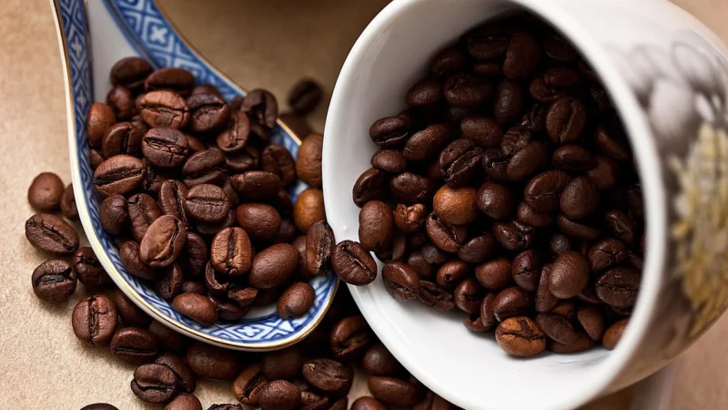 Progressive Kawa Ziarnista Etiopia Djimmah Pakowanie Ozdobne Złota Torebka 50g